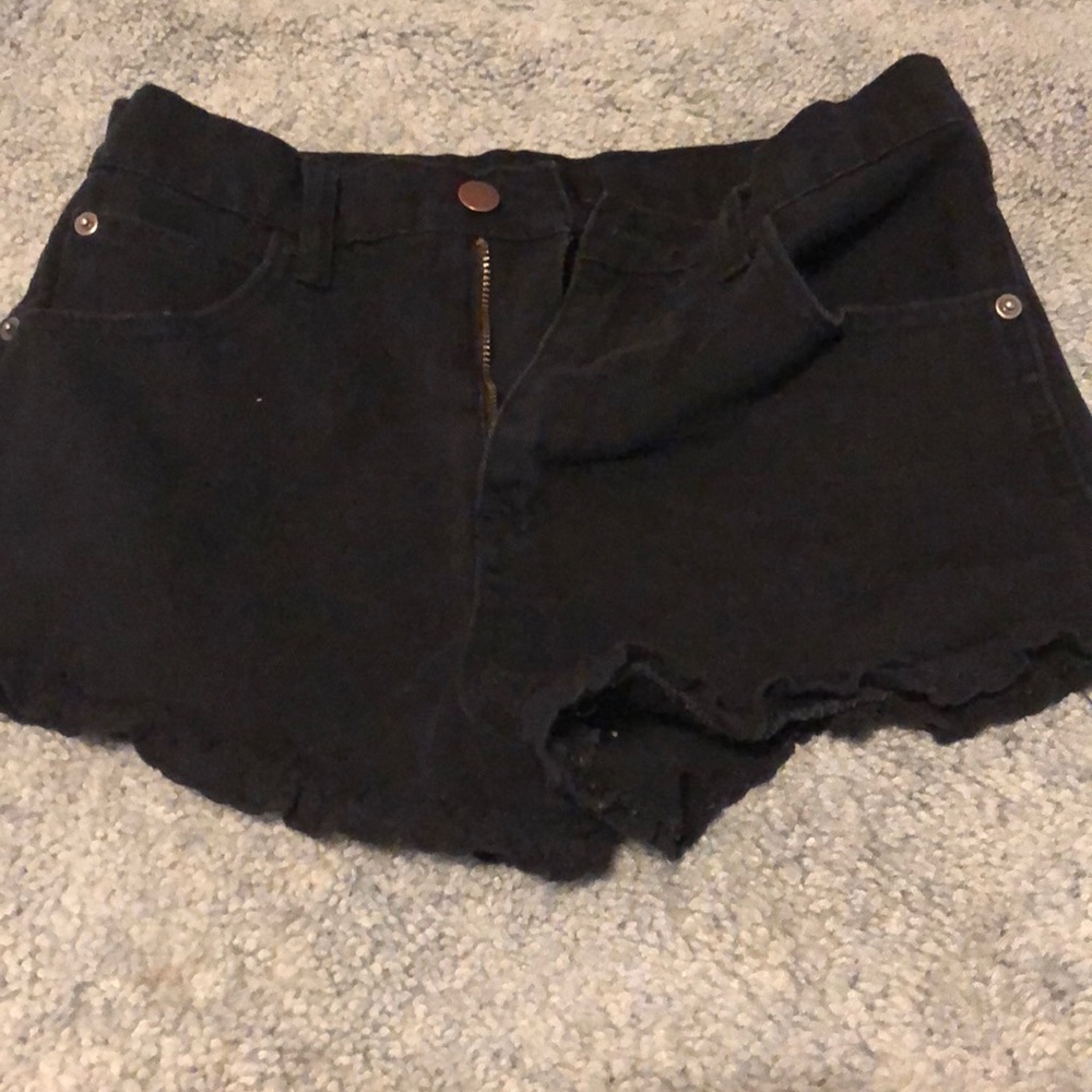 Black high waisted shorts